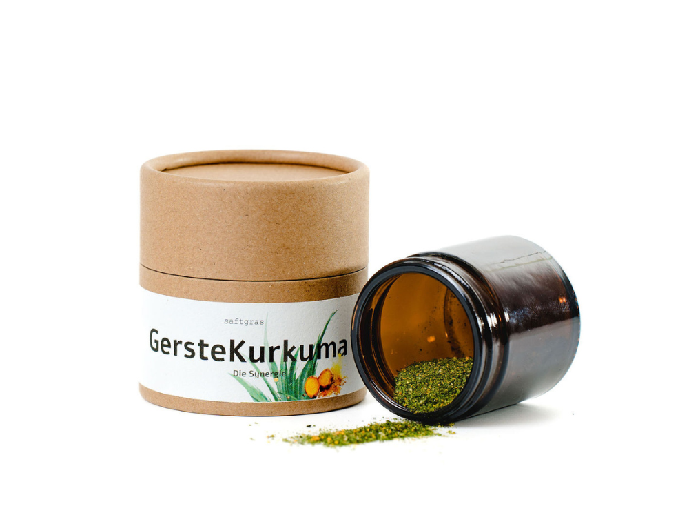 Gerstengras Kurkuma Granulat
