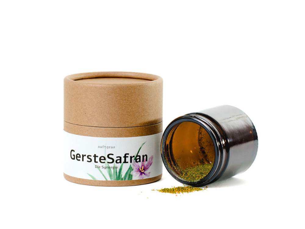 Gerstengras Safran Granulat Gerstengras Safran Granulat
